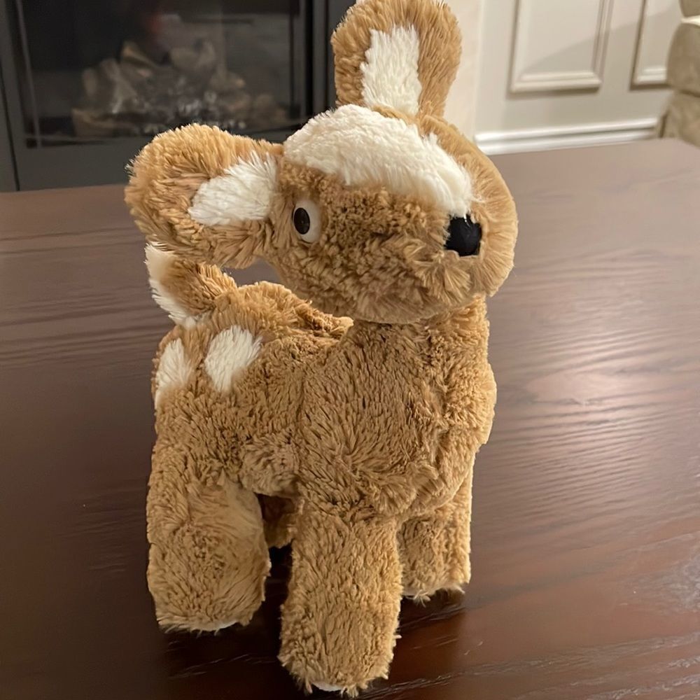 Manhattan Toy Company Light Brown and White Stuffed Plush Toy Deer/Fawn 10” tall